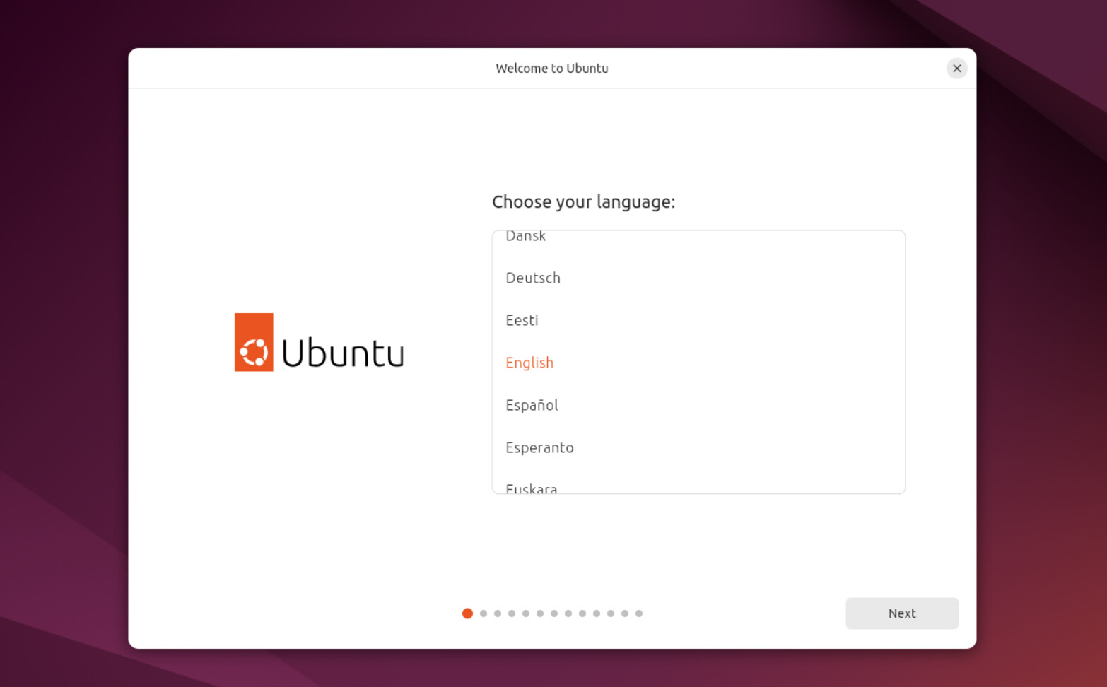เลือกรุ่น Ubuntu LTS
